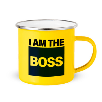I am the Boss, Κούπα Μεταλλική εμαγιέ Κίτρινη 360ml
