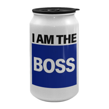 I am the Boss, Κούπα ταξιδιού μεταλλική με καπάκι (tin-can) 500ml