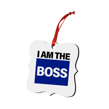I am the Boss, Στολίδι Χριστουγεννιάτικο στολίδι polygon ξύλινο 7.5cm