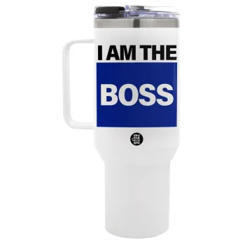 I am the Boss, Mega Tumbler με καπάκι, διπλού τοιχώματος (θερμό) 1,2L