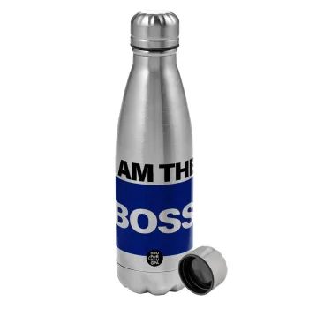 I am the Boss, Metallic water bottle, stainless steel, 750ml