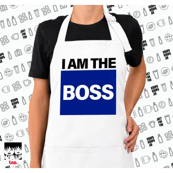 I am the Boss, Ποδιά μακριά Σεφ ολόσωμη με τσέπες white (ΕΝΗΛΙΚΩΝ)