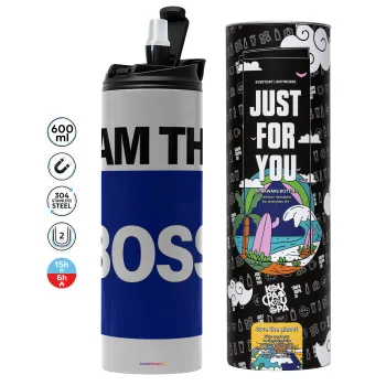 I am the Boss, Tumbler stainless steel GREY 600ml