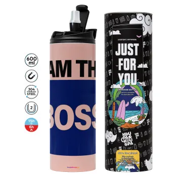 I am the Boss, Tumbler stainless steel PINK 600ml