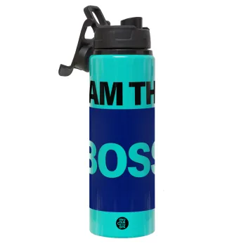 I am the Boss, Μεταλλικό παγούρι νερού με καπάκι ασφαλείας, αλουμινίου 850ml