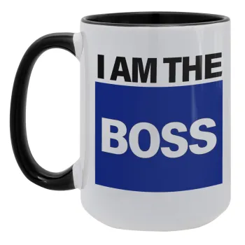 I am the Boss, Κούπα Mega 15oz, κεραμική Μαύρη, 450ml