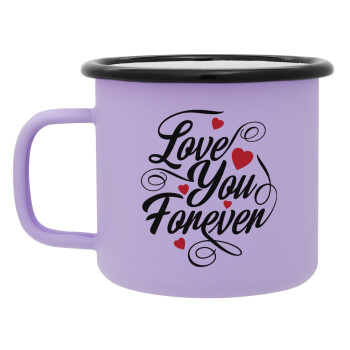 Love you forever, Κούπα Μεταλλική εμαγιέ ΜΑΤ Light Pastel Purple 360ml