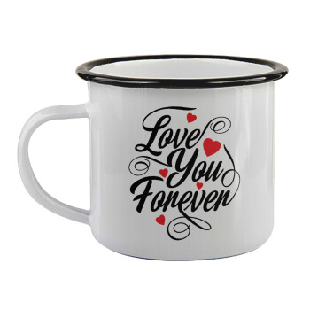 Love you forever, Κούπα εμαγιέ με μαύρο χείλος 360ml