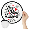 Love you forever, Βεντάλια υφασμάτινη αναδιπλούμενη με θήκη (20cm)