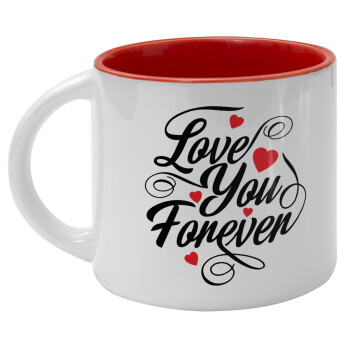 Love you forever, Κούπα κεραμική 400ml Λευκή/Κόκκινη