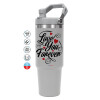 GREY color, 890ml (30oz) stainless Steel Tumbler with Handle