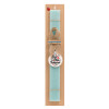Easter Set, wooden keychain & aromatic flat Easter candle (30cm) (TURQUOISE)