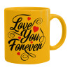 Ceramic coffee mug yellow, 330ml