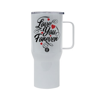 Love you forever, Tumbler με καπάκι, διπλού τοιχώματος (θερμό) 750L