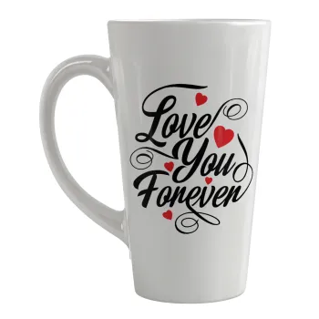 Love you forever, Κούπα κωνική Latte Μεγάλη, κεραμική, 450ml