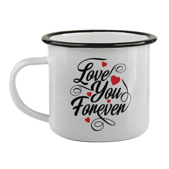 Love you forever, Κούπα εμαγιέ με μαύρο χείλος 360ml