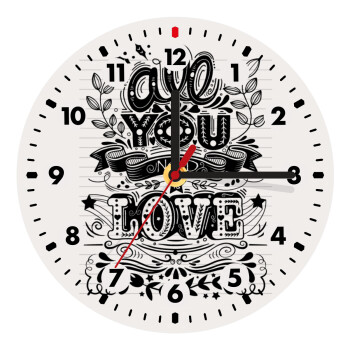 All you need is love, Wooden wall clock (20cm)