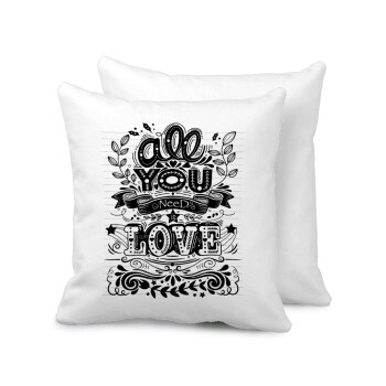 All you need is love, Sofa cushion 40x40cm includes filling