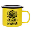 Metallic enamel MATT Yellow cup 360ml