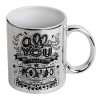 Mug ceramic, silver mirror, 330ml