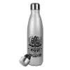 Metallic Glitter Silver Thermos Flask (Stainless steel), double-walled, 500ml