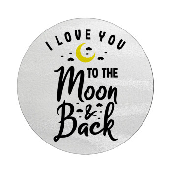 I love you to the moon and back, Επιφάνεια κοπής γυάλινη στρογγυλή (30cm)