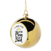 Golden Christmas tree ball ornament 8cm