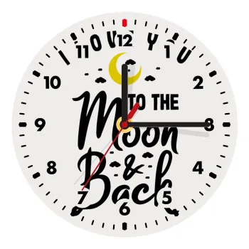 I love you to the moon and back, Wooden wall clock (20cm)