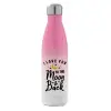 Μεταλλικό παγούρι θερμός Ροζ/Λευκό (Stainless steel), διπλού τοιχώματος, 500ml