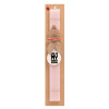 Easter Set, wooden keychain & scented flat Easter candle (30cm) (PINK)