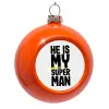 Orange Christmas tree ornament bauble 8cm