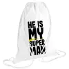 Backpack pouch GYMBAG white (28x40cm)