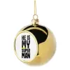 Golden Christmas tree ball ornament 8cm