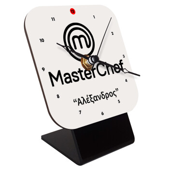 Master Chef, Quartz Wooden table clock with hands (10cm)