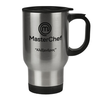 Master Chef, Stainless steel travel mug with lid, double wall 450ml