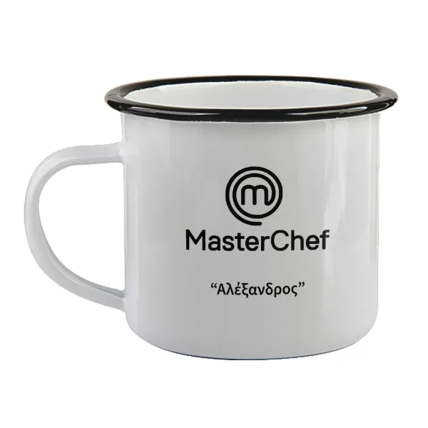Master Chef — Enamel mug with black rim, 360ml