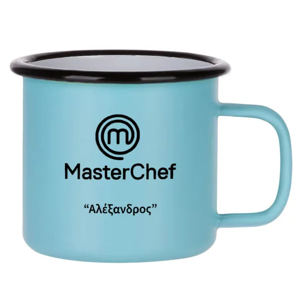 Master Chef — Metal enamel mug, matte light blue, 360ml