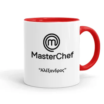 Master Chef, Mug colored red, ceramic, 330ml