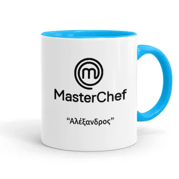 Master Chef, Mug colored light blue, ceramic, 330ml