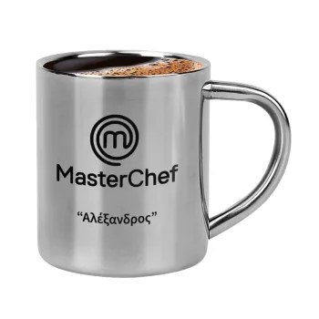 Master Chef, Double-wall metal cup for espresso (220ml)