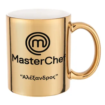 Master Chef, Mug ceramic, gold mirror, 330ml