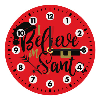 I believe in Santa, Wooden wall clock (20cm)