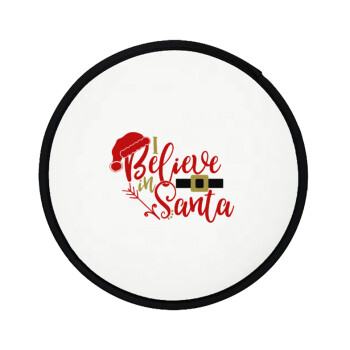I believe in Santa, Βεντάλια υφασμάτινη αναδιπλούμενη με θήκη (20cm)
