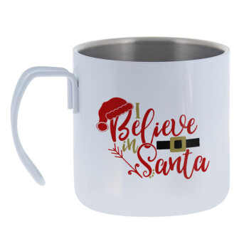 I believe in Santa, Mug Stainless steel double wall 400ml
