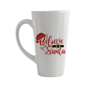 I believe in Santa, Κούπα κωνική Latte Μεγάλη, κεραμική, 450ml