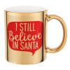 Mug ceramic, gold mirror, 330ml