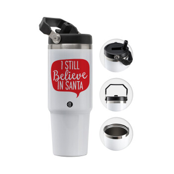 Ι still believe in santa, Θερμός Ανοξείδωτο 30oz με χερούλι