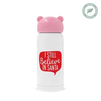 Ι still believe in santa, Ροζ ανοξείδωτο παγούρι θερμό (Stainless steel), 320ml