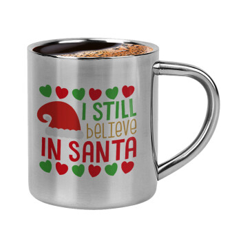 Ι still believe in Santa hearts, Κουπάκι μεταλλικό διπλού τοιχώματος για espresso (220ml)