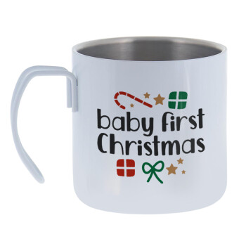 Baby first Christmas, Mug Stainless steel double wall 400ml